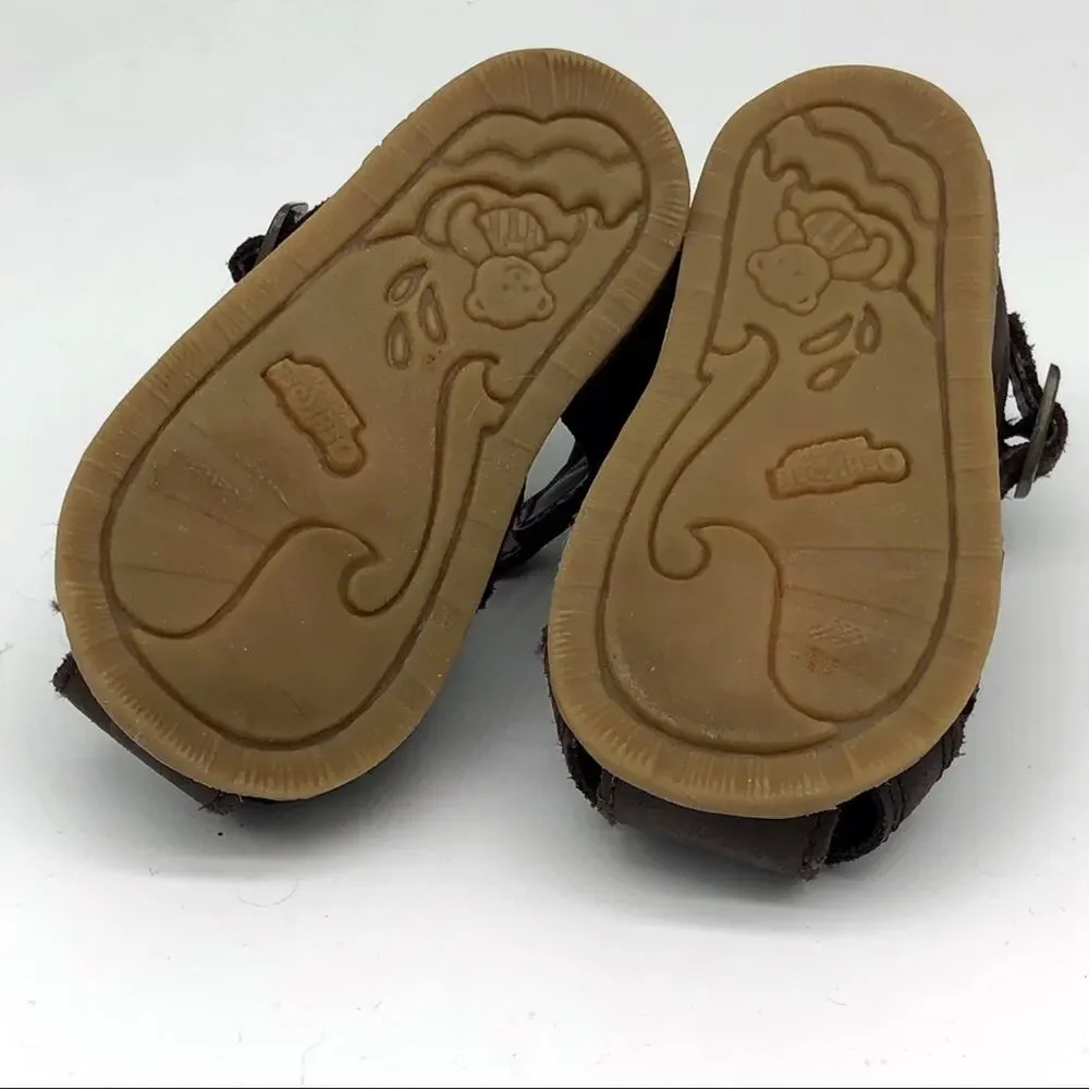Vintage Vtg Oshkosh B’Gosh First Walkers Brown Starboard 6-9 months size 3 NEW